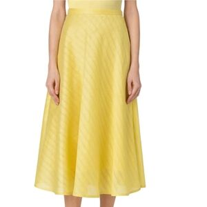 Akris Punto Stripe Jacquard Linen & Silk Skirt...Size 8